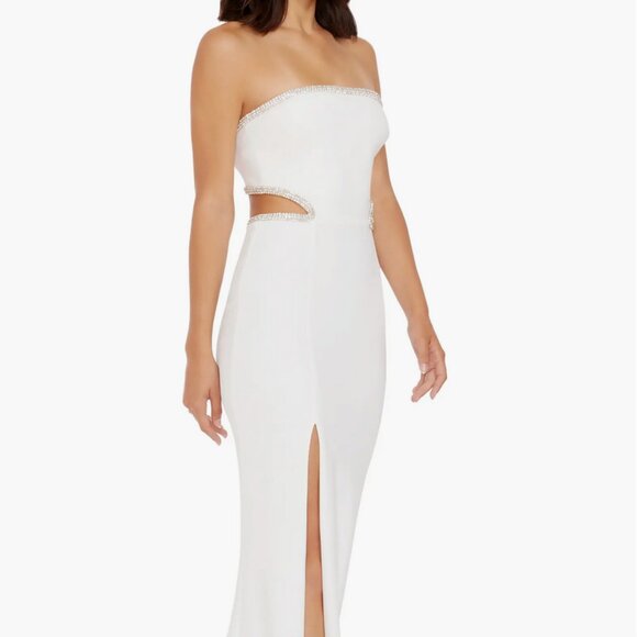 - Dress The Population ARIANA EMBELLISHED CUT-OUT GOWN MAXI DRESS size XL - Picture 3 of 4